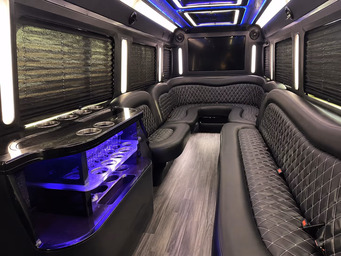 Boston Birthday, Sweet 16, & Quinceañera Transportation party bus exterior