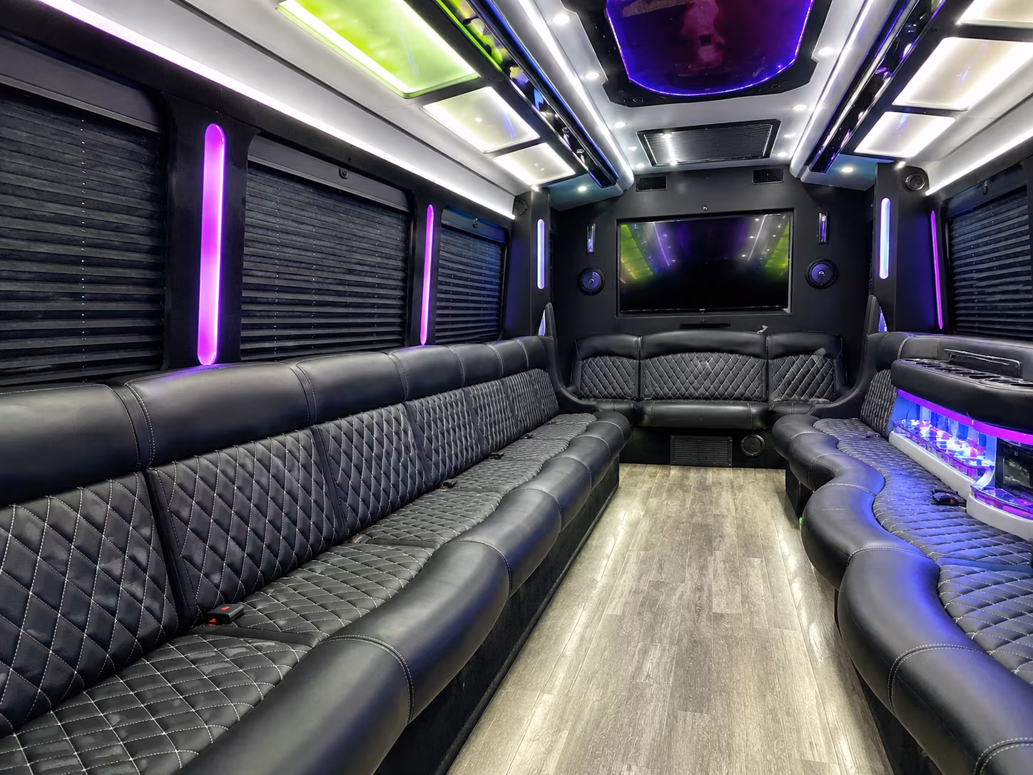 Boston Sporting Event Transportation party bus exterior