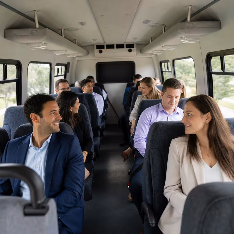 Black Mercedes Sprinter van staged for an Boston Corporate Transportation group