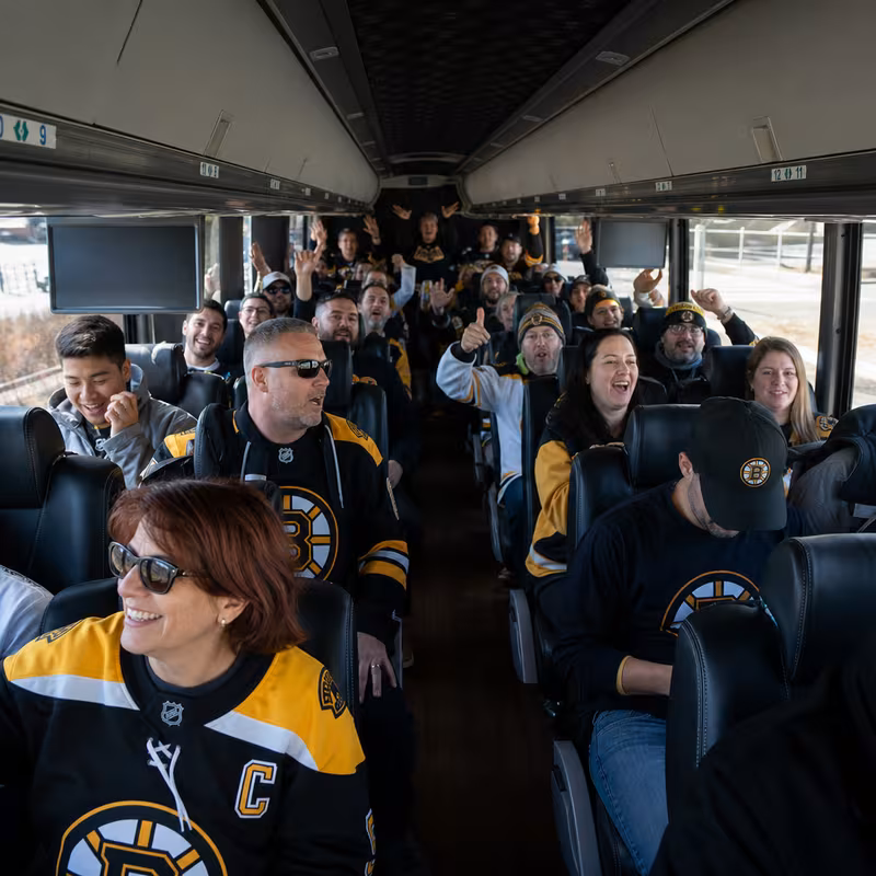 Black Mercedes Sprinter van staged for an Boston Sporting Event Transportation group