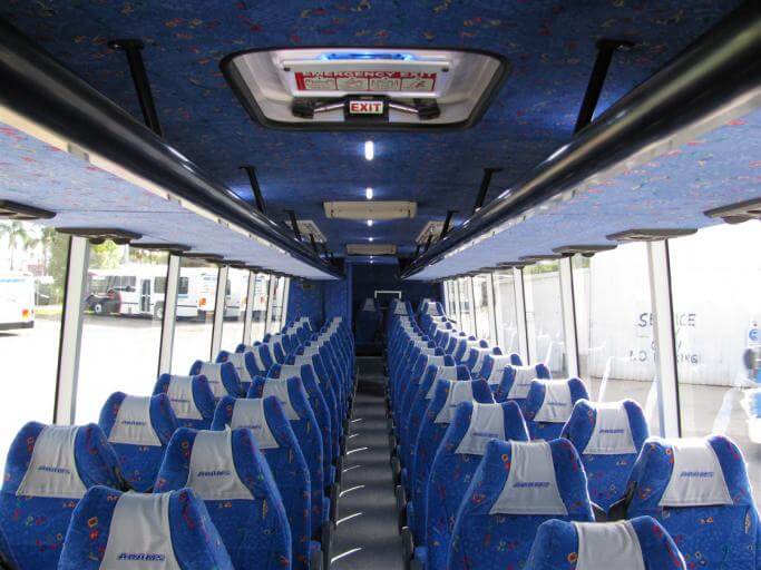 Worcester 56 Passenger Charter Bus Interior
