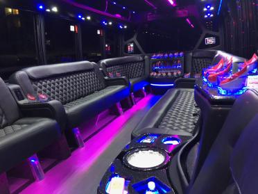 Somerville 15 Passenger Party Bus Interior
