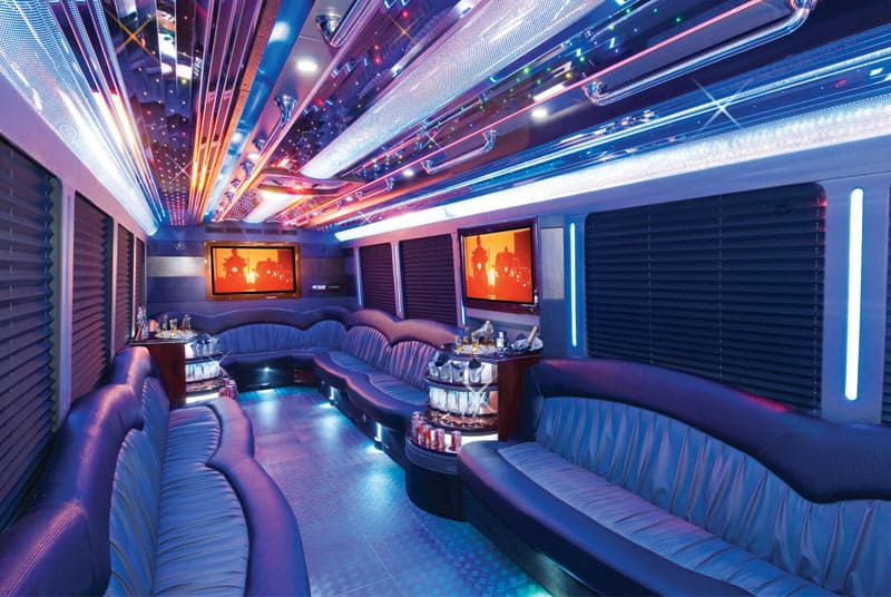 Worcester 20 Passenger Party Bus Interior
