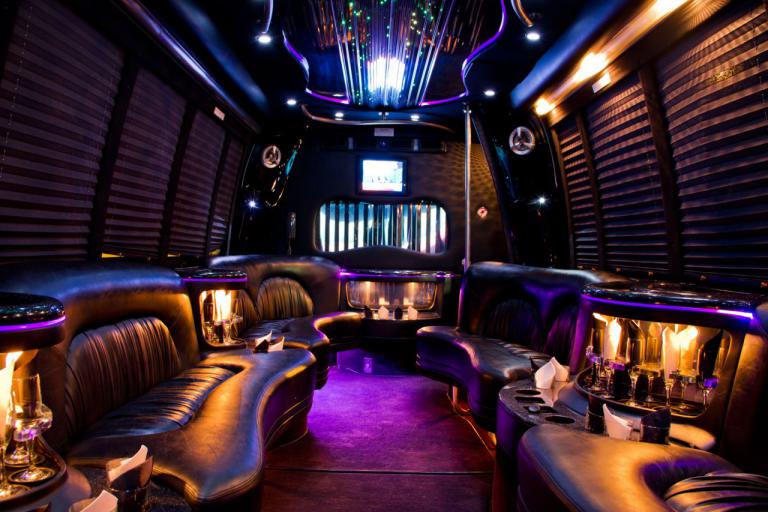 Worcester 22 Passenger Party Bus Interior